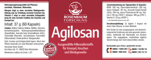 Agilosan Etikett