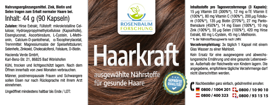 Haarkraft Haarkraft, Etikett