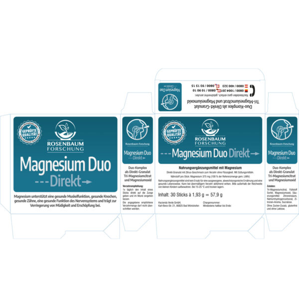 Magnesium DUO Direkt, Faltschachtel